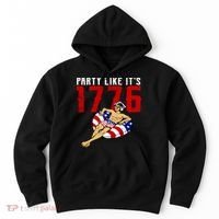 Party Like It's 1776 Patriotic George Washington Hoodie thumb 0