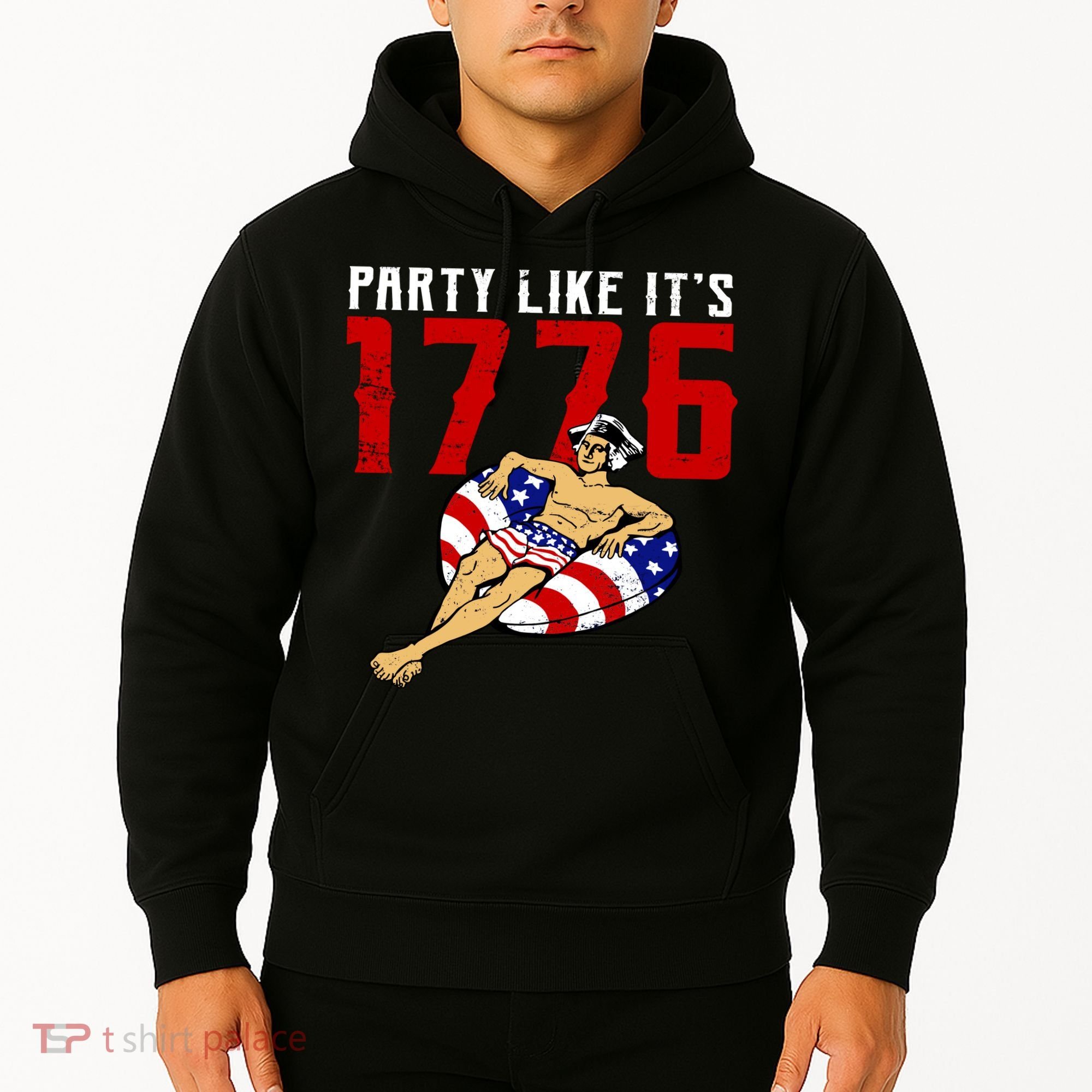 Party Like It's 1776 Patriotic George Washington Hoodie