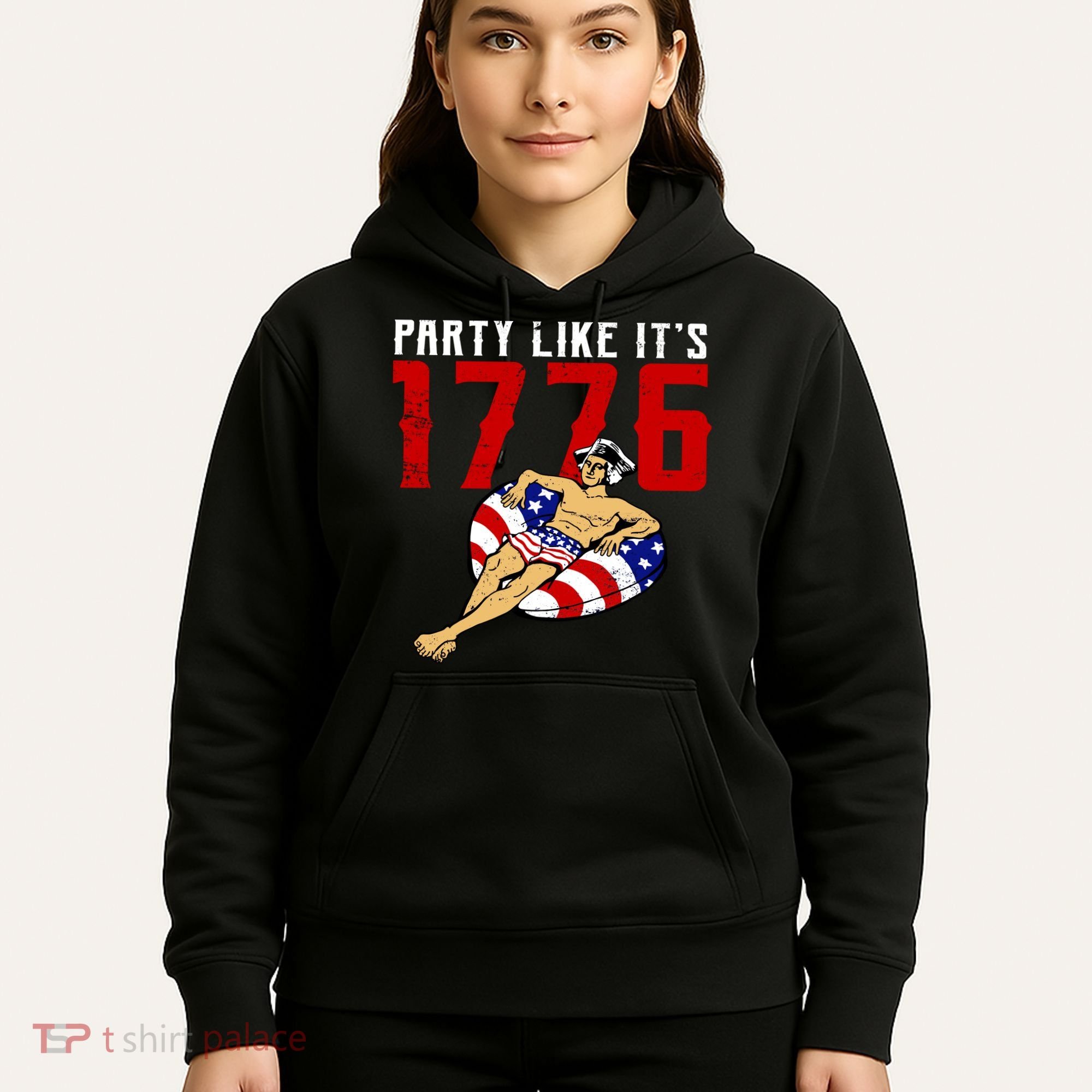 Party Like It's 1776 Patriotic George Washington Hoodie