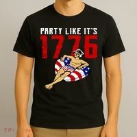Party Like It's 1776 Patriotic George Washington T-Shirt thumb 3