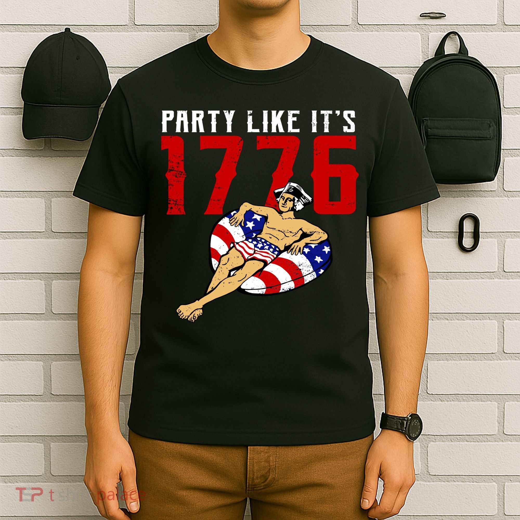 Party Like It's 1776 Patriotic George Washington T-Shirt