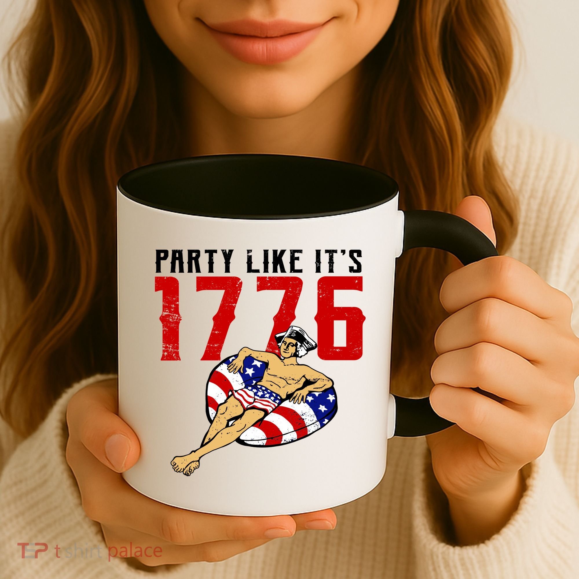 Party Like It's 1776 Patriotic George Washington Coffee Mug