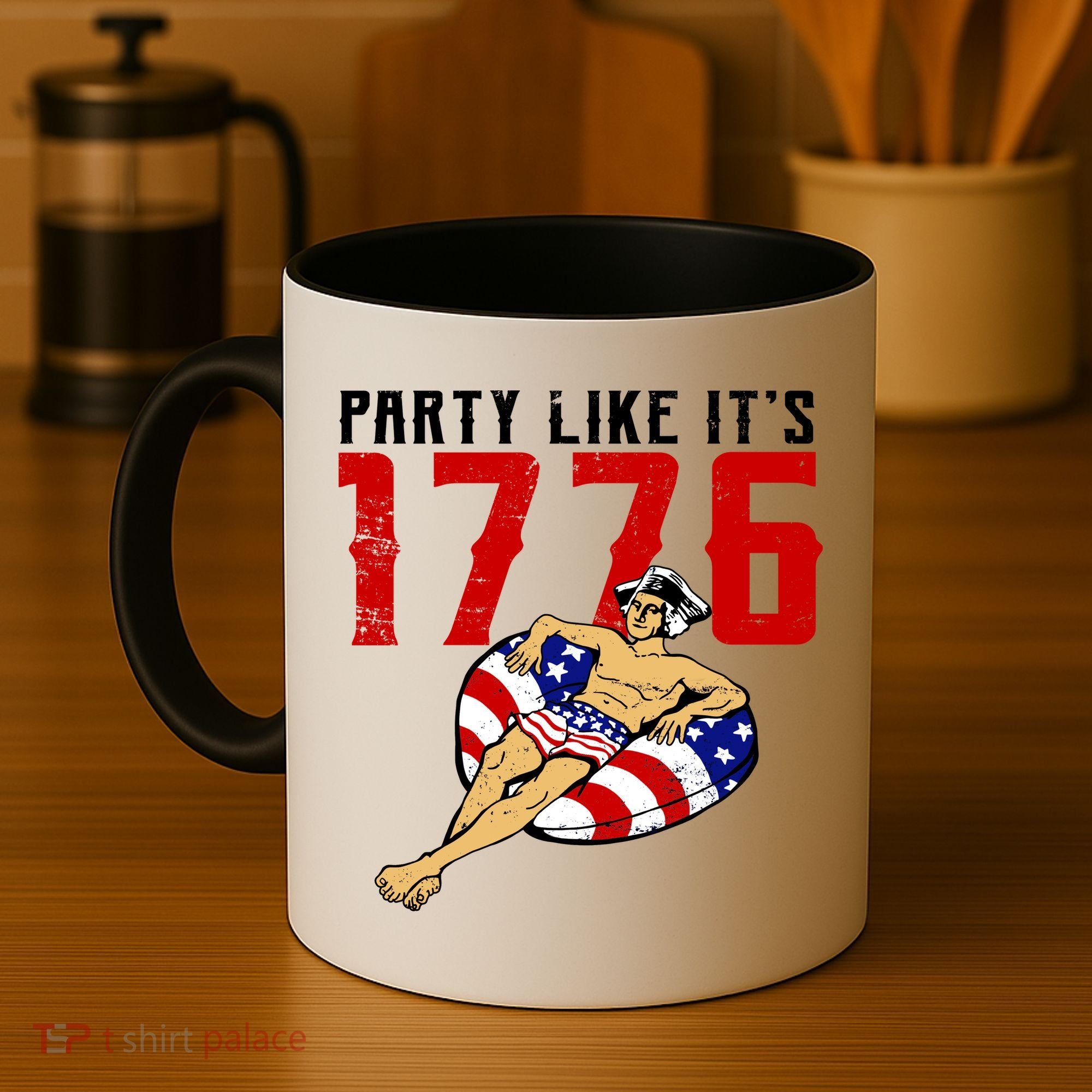 Party Like It's 1776 Patriotic George Washington Coffee Mug