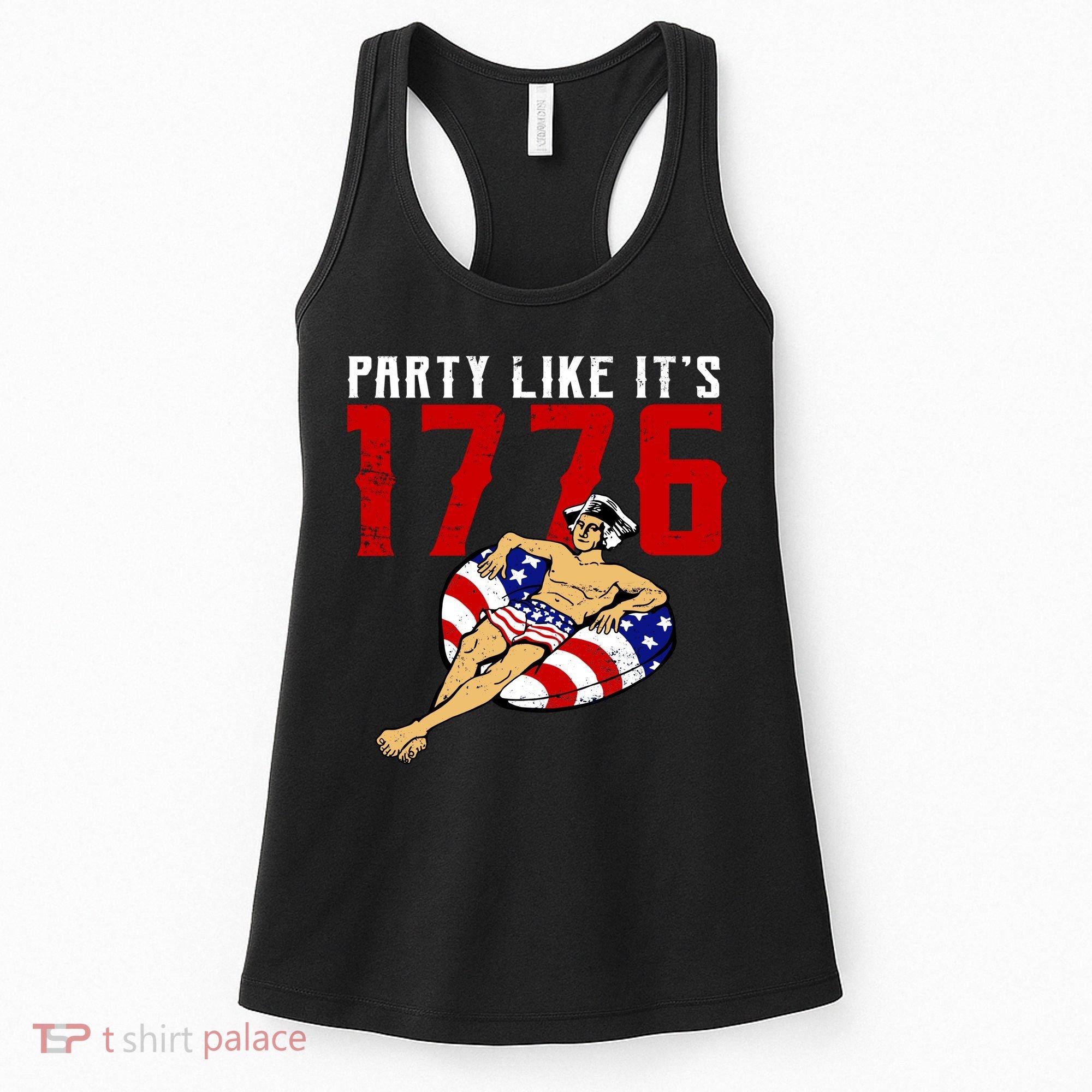 Party Like It's 1776 Patriotic George Washington Women's Tank Top