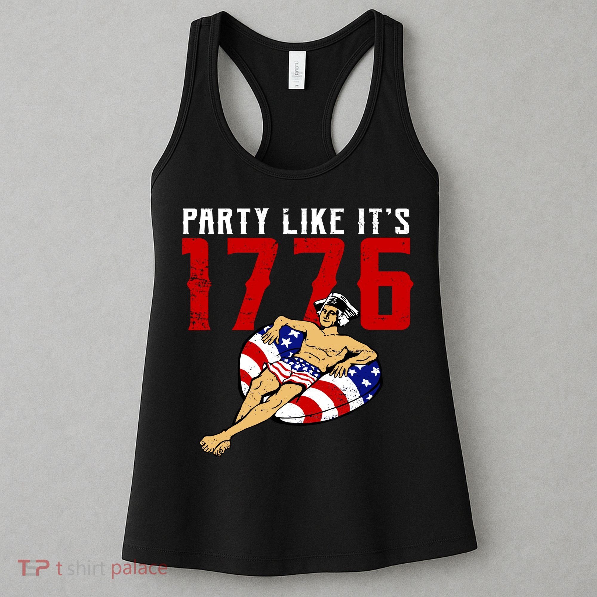 Party Like It's 1776 Patriotic George Washington Women's Tank Top