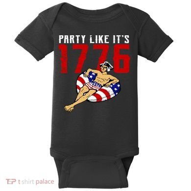 Party Like It's 1776 Patriotic George Washington Baby Bodysuit