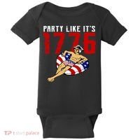Party Like It's 1776 Patriotic George Washington Baby Bodysuit thumb 0