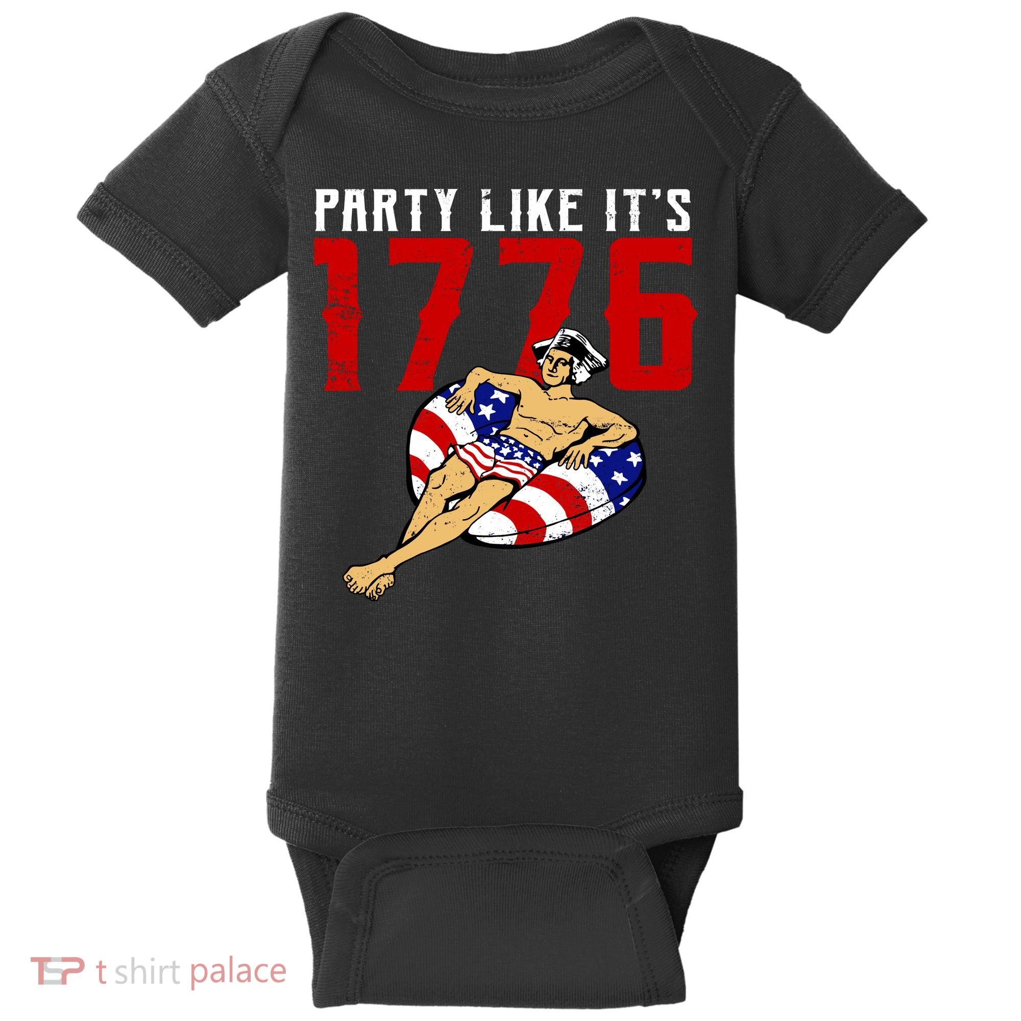 Party Like It's 1776 Patriotic George Washington Baby Bodysuit