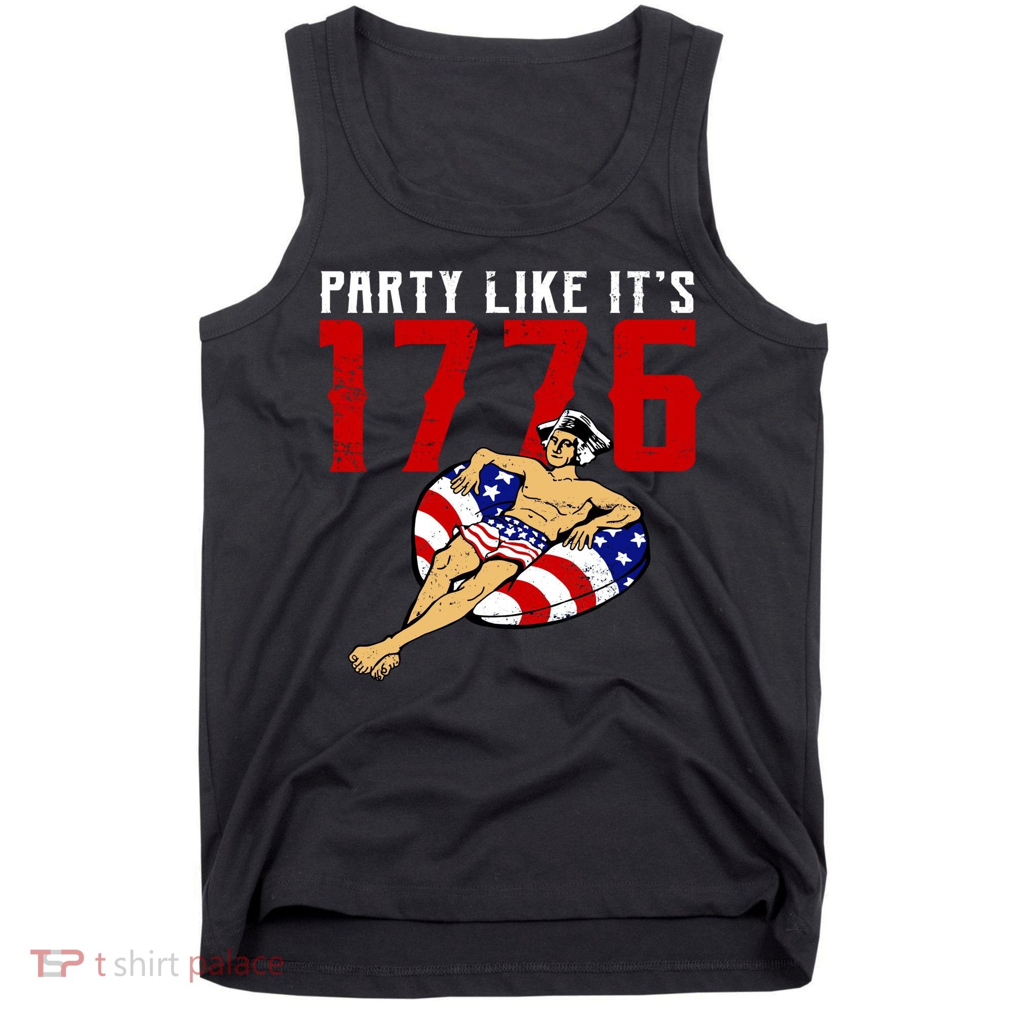 Party Like It's 1776 Patriotic George Washington Tank Top
