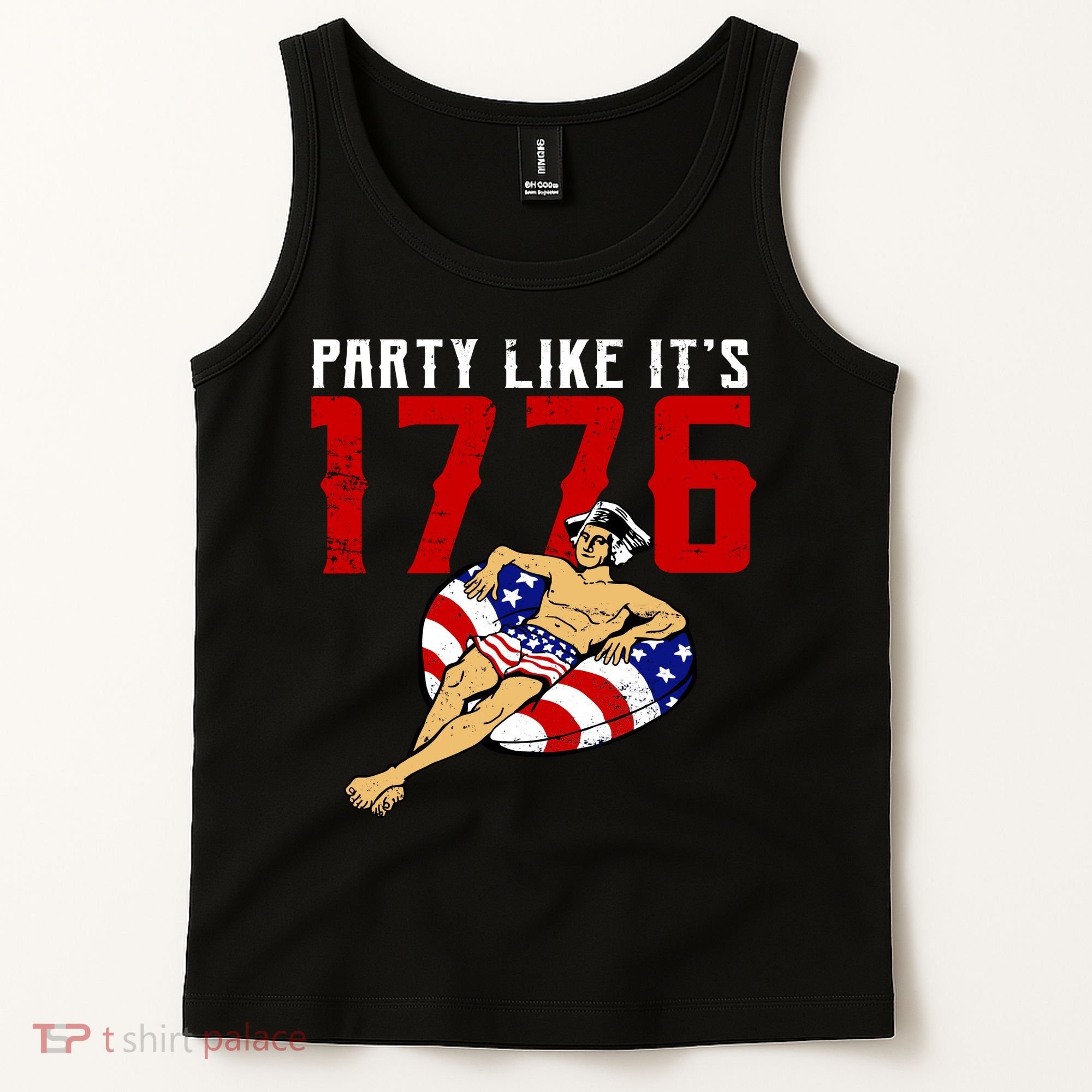 Party Like It's 1776 Patriotic George Washington Tank Top