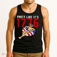 Party Like It's 1776 Patriotic George Washington Tank Top thumb 3