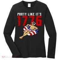 Party Like It's 1776 Patriotic George Washington Women's Long Sleeve Shirt thumb 0
