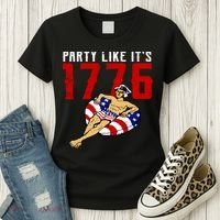 Party Like It's 1776 Patriotic George Washington Women's T-Shirt thumb 3
