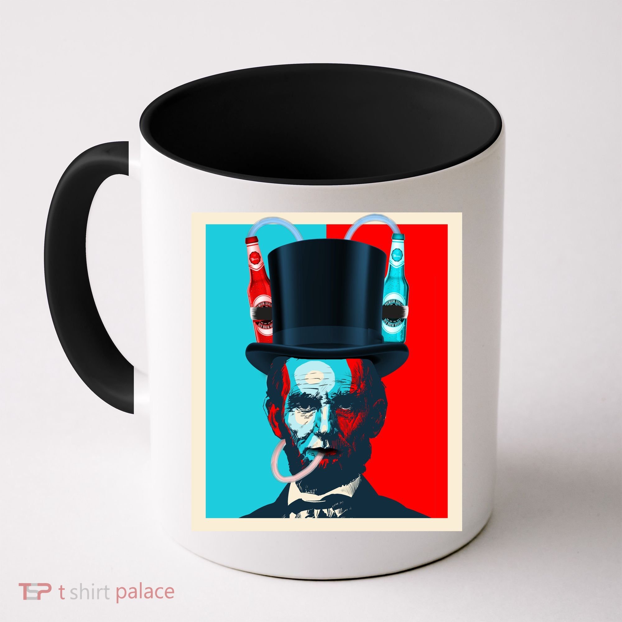 Party With Abe - Abraham Lincoln Drinking Beer Coffee Mug