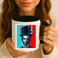 Party With Abe - Abraham Lincoln Drinking Beer Coffee Mug thumb 3
