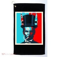Party With Abe - Abraham Lincoln Drinking Beer Golf Towel thumb 0