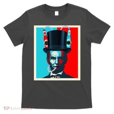 Party With Abe - Abraham Lincoln Drinking Beer T-Shirt