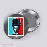 Party With Abe - Abraham Lincoln Drinking Beer Button thumb 0