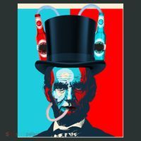 Party With Abe - Abraham Lincoln Drinking Beer Coaster thumb 2