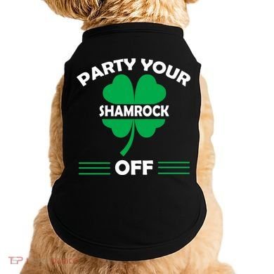 Party Your Shamrock Off Funny Irish Doggie Tank