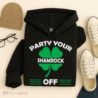 Party Your Shamrock Off Funny Irish Hoodie thumb 4