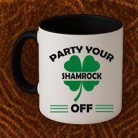 Party Your Shamrock Off Funny Irish Coffee Mug thumb 2