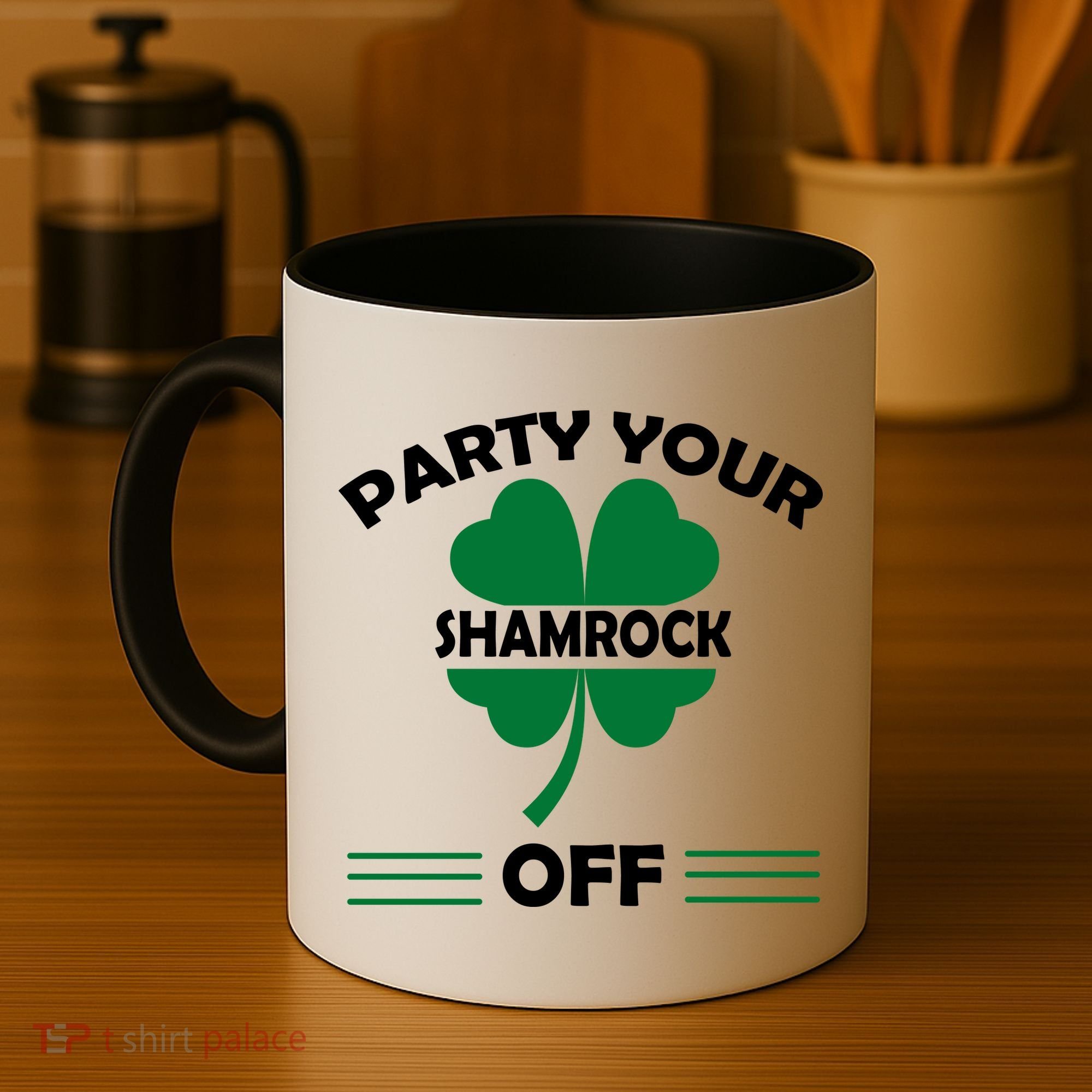 Party Your Shamrock Off Funny Irish Coffee Mug