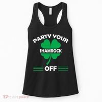 Party Your Shamrock Off Funny Irish Women's Tank Top thumb 0