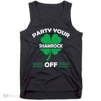 Party Your Shamrock Off Funny Irish Tank Top thumb 0