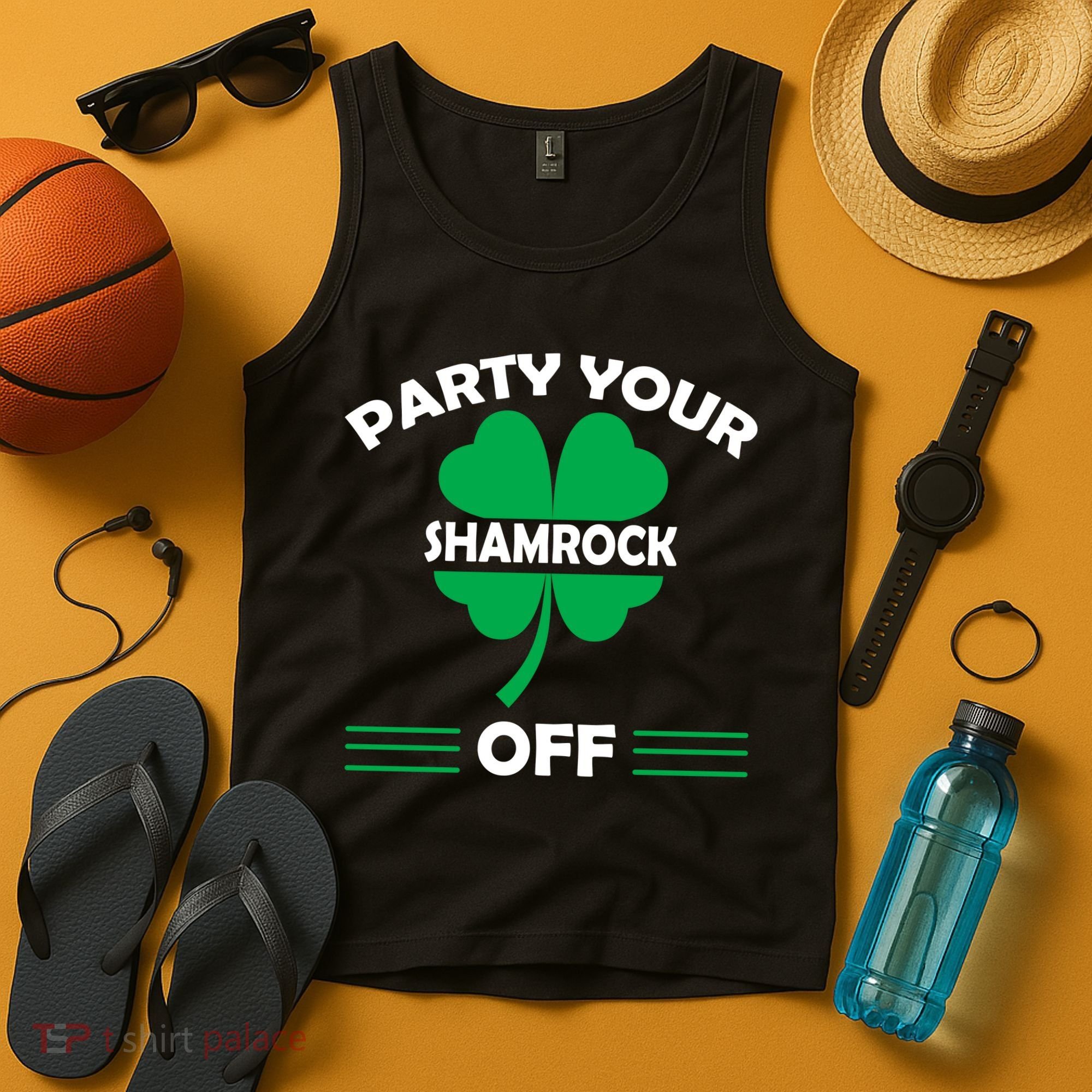 Party Your Shamrock Off Funny Irish Tank Top