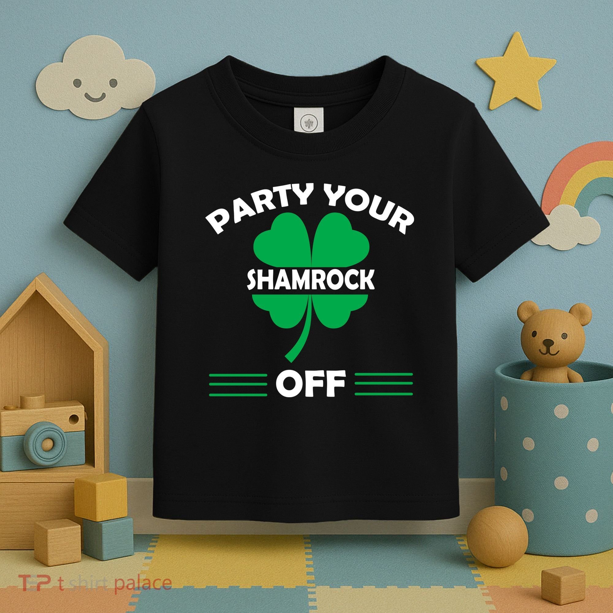 Party Your Shamrock Off Funny Irish Toddler T-Shirt