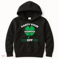 Party Your Shamrock Off Funny Irish Kids Hoodie thumb 0