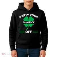 Party Your Shamrock Off Funny Irish Kids Hoodie thumb 4