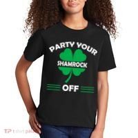 Party Your Shamrock Off Funny Irish Kids T-Shirt thumb 2