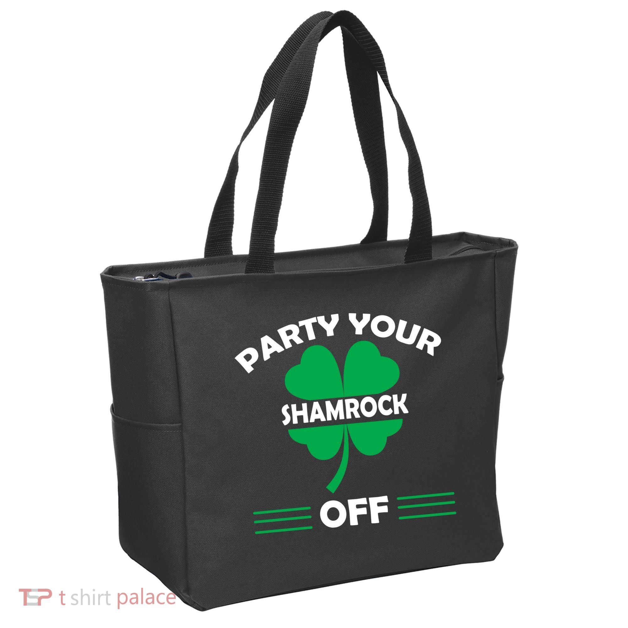 Party Your Shamrock Off Funny Irish Tote Bag