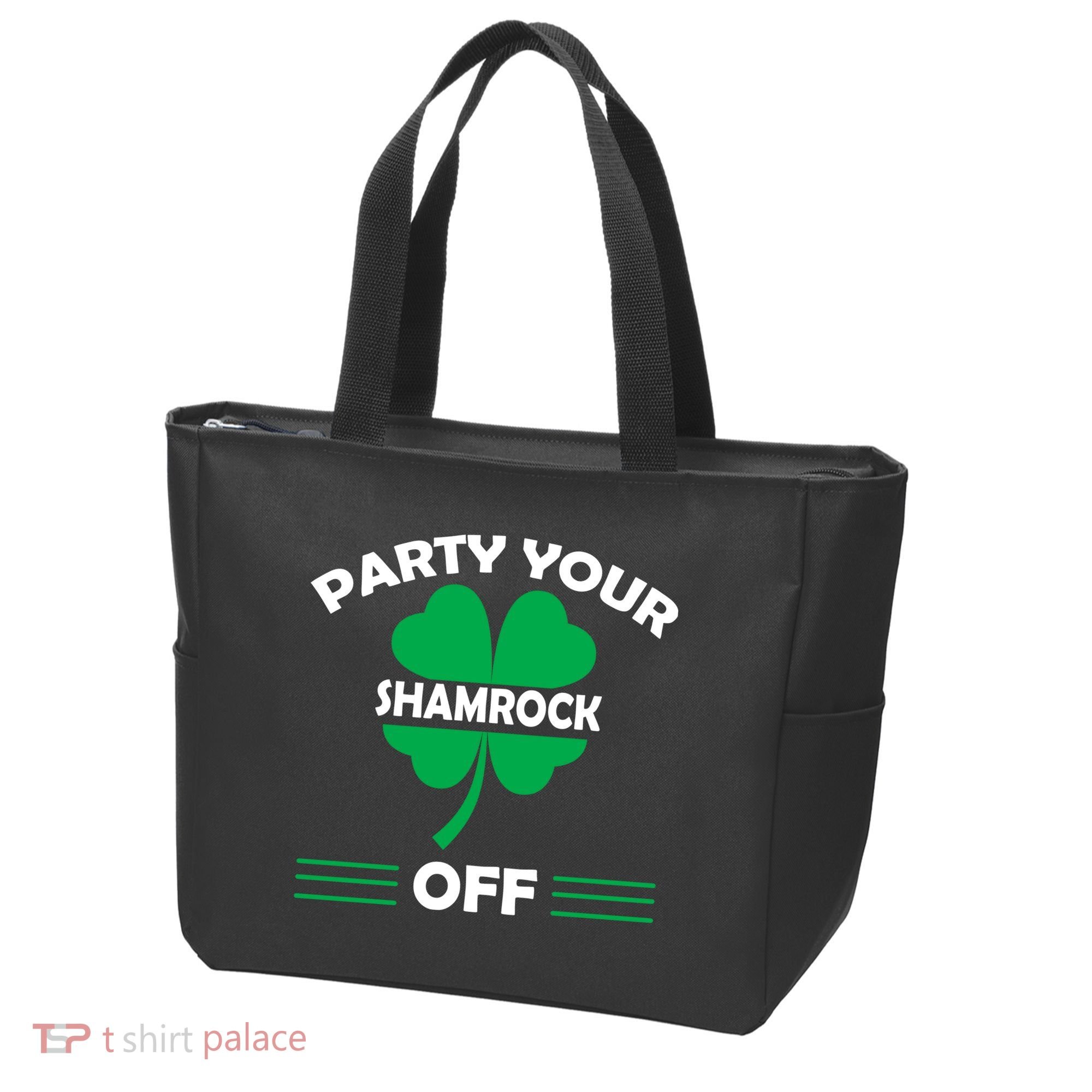 Party Your Shamrock Off Funny Irish Tote Bag