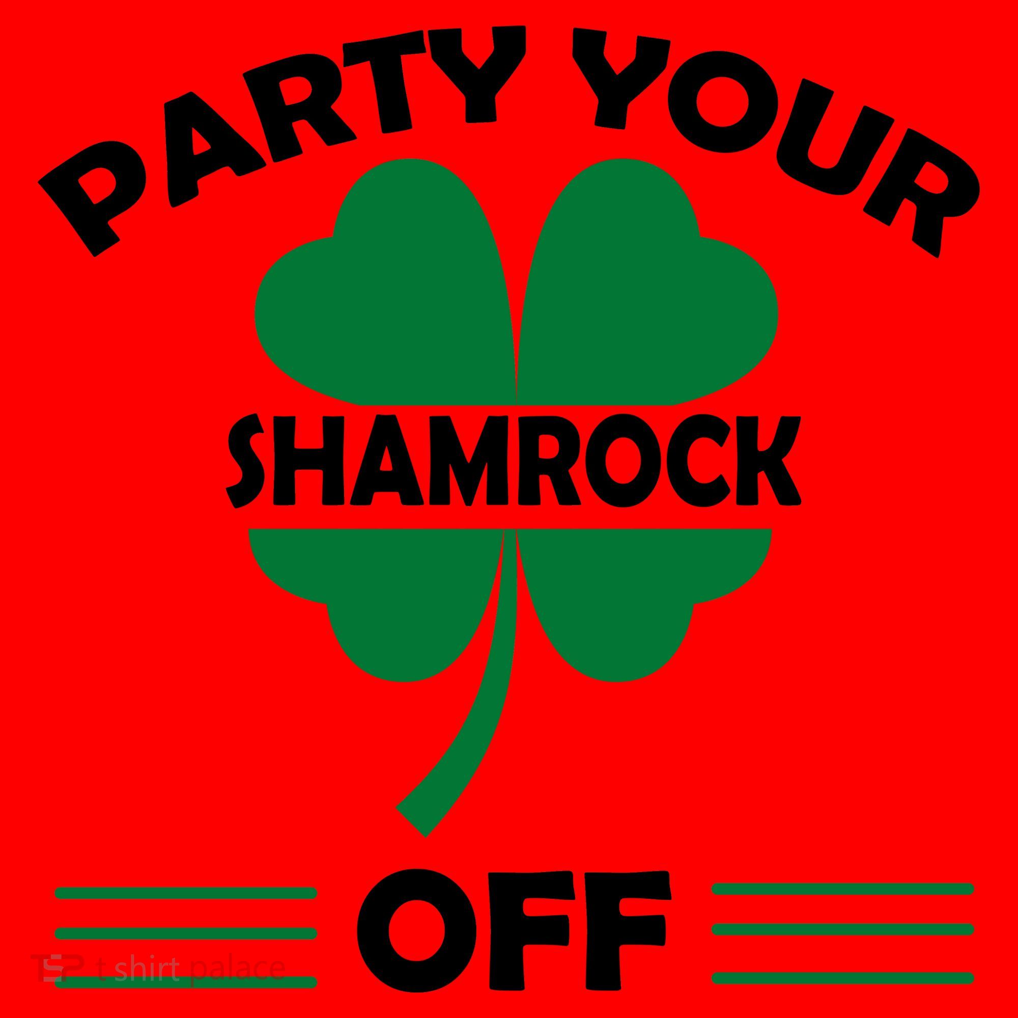 Party Your Shamrock Off Funny Irish Santa Hat