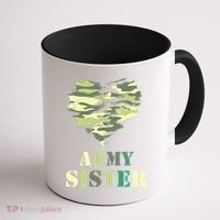 Proud Army Sister Funny Giftgreat Gift Camouflage Funny Gift Army Sister Tee Gif Coffee Mug thumb 1