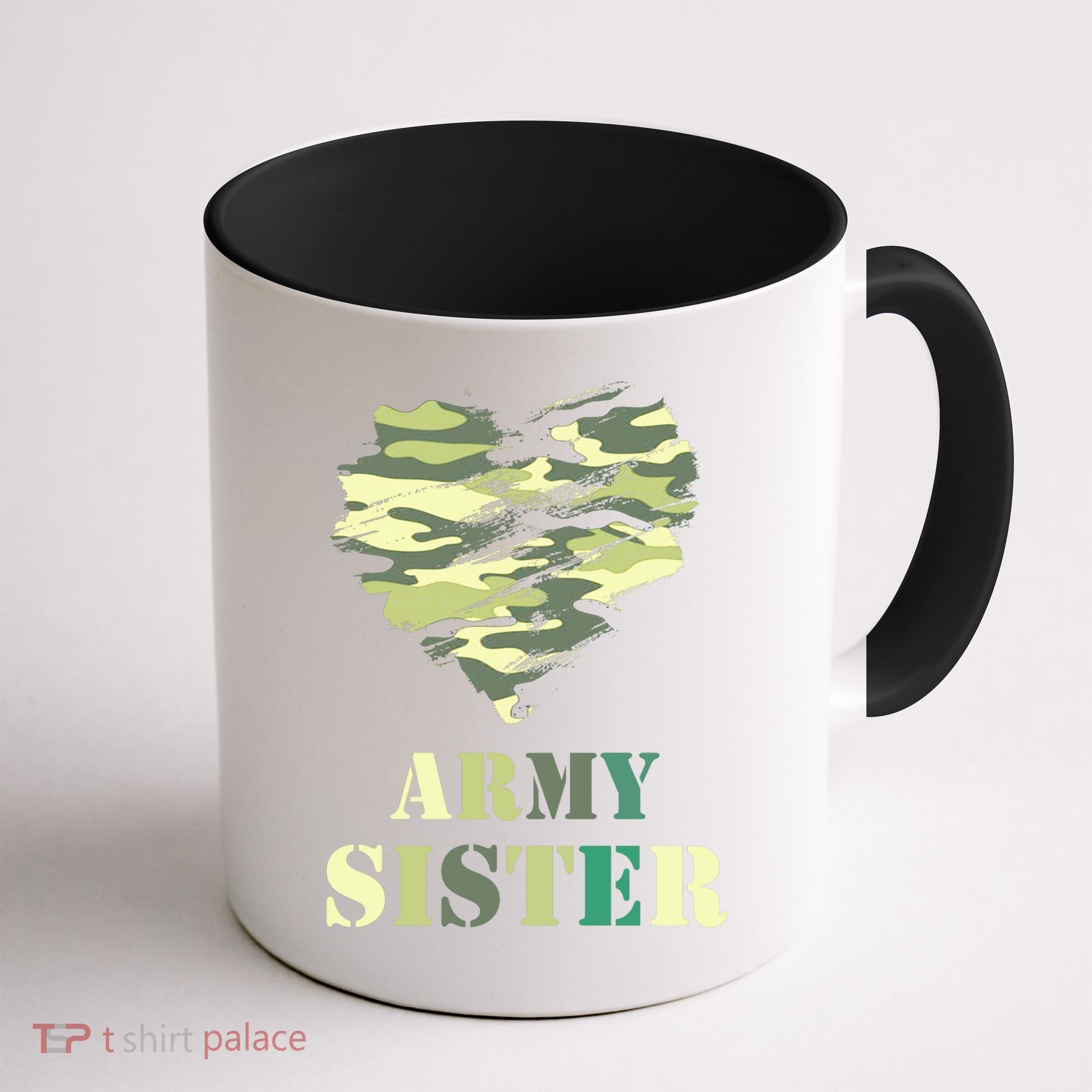 Proud Army Sister Funny Giftgreat Gift Camouflage Funny Gift Army Sister Tee Gif Coffee Mug