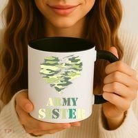 Proud Army Sister Funny Giftgreat Gift Camouflage Funny Gift Army Sister Tee Gif Coffee Mug thumb 3