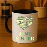 Proud Army Sister Funny Giftgreat Gift Camouflage Funny Gift Army Sister Tee Gif Coffee Mug thumb 4