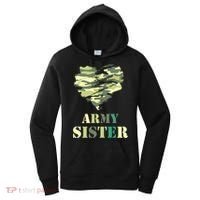 Proud Army Sister Funny Giftgreat Gift Camouflage Funny Gift Army Sister Tee Gif Women's Hoodie thumb 0