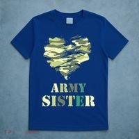 Proud Army Sister Funny Giftgreat Gift Camouflage Funny Gift Army Sister Tee Gif T-Shirt thumb 5