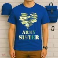 Proud Army Sister Funny Giftgreat Gift Camouflage Funny Gift Army Sister Tee Gif T-Shirt thumb 6