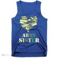 Proud Army Sister Funny Giftgreat Gift Camouflage Funny Gift Army Sister Tee Gif Tank Top thumb 0