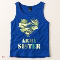 Proud Army Sister Funny Giftgreat Gift Camouflage Funny Gift Army Sister Tee Gif Tank Top thumb 2