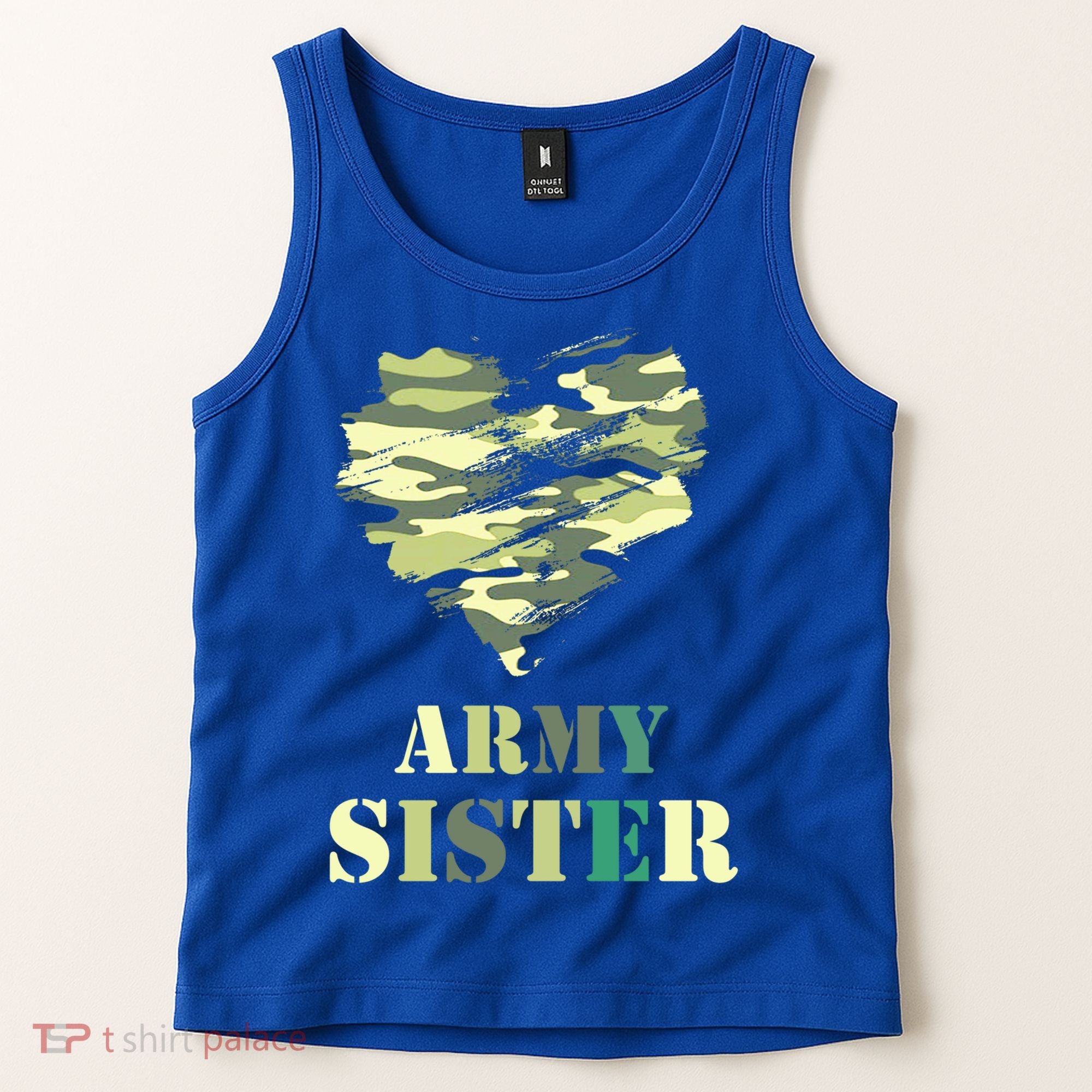 Proud Army Sister Funny Giftgreat Gift Camouflage Funny Gift Army Sister Tee Gif Tank Top