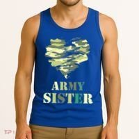 Proud Army Sister Funny Giftgreat Gift Camouflage Funny Gift Army Sister Tee Gif Tank Top thumb 3