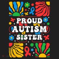 proud autism sister groovy autism warrior sister meaningful gift Women's Sweatshirt thumb 2