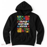 proud autism sister groovy autism warrior sister meaningful gift Hoodie thumb 0